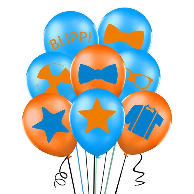 PACK CUMPLEAÑOS BLIPPI GLOBOS TOPPERS CINTA, COTILLON Y MAS - 4