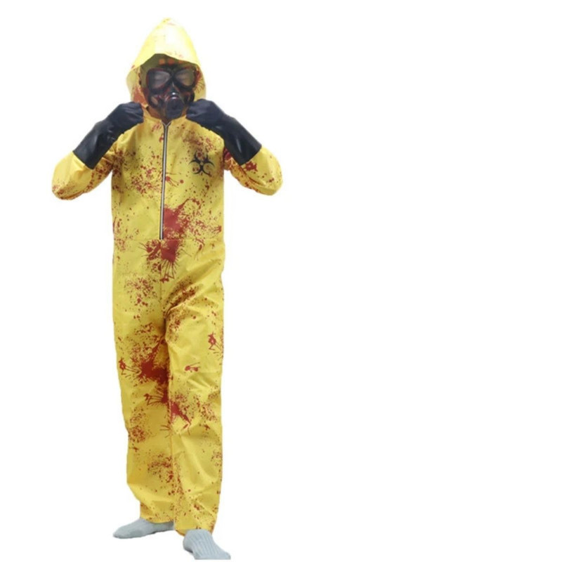 DISFRAZ TRAJE RADIOACTIVO ADULTO RESIDENT EVIL AMARILLO - 2