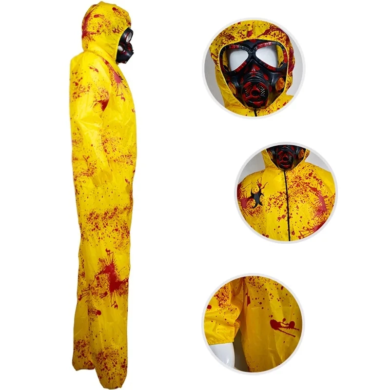 DISFRAZ TRAJE RADIOACTIVO INFANTIL RESIDENT EVIL AMARILLO - 5
