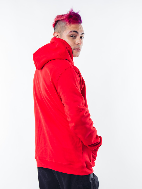 POLERON ROJO CANGURO HOMBRE RELAXED FIT PARA ESTAMPAR - 3