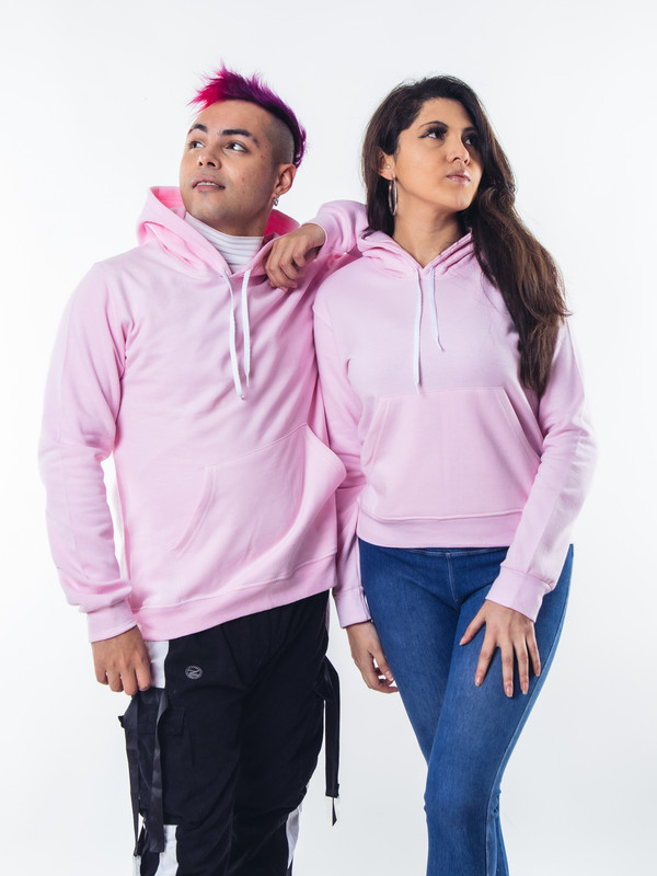 POLERON PINK CANGURO HOMBRE RELAXED FIT PARA ESTAMPAR - 5