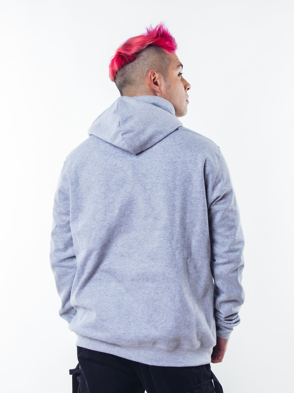 POLERON GRIS CANGURO HOMBRE RELAXED FIT PARA ESTAMPAR - 2