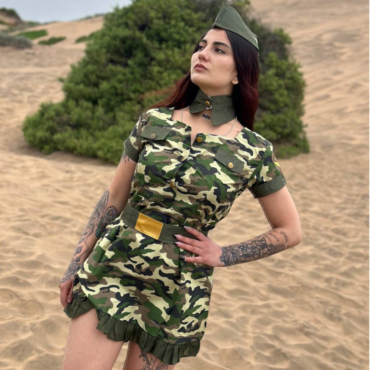 DISFRAZ SOLDADO MILITAR FEMENINO - 2
