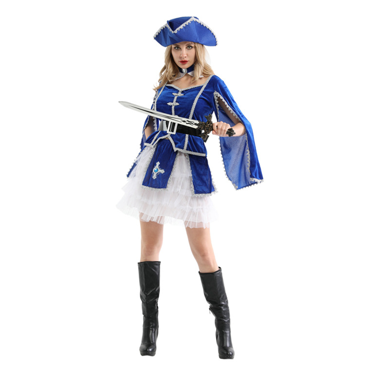 DISFRAZ PREMIUM BLUE PIRATA CORSARIO MUJER - 1