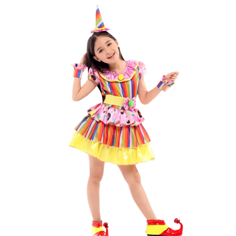 DISFRAZ COSPLAY PAYASO BUFON NIÑA - 1