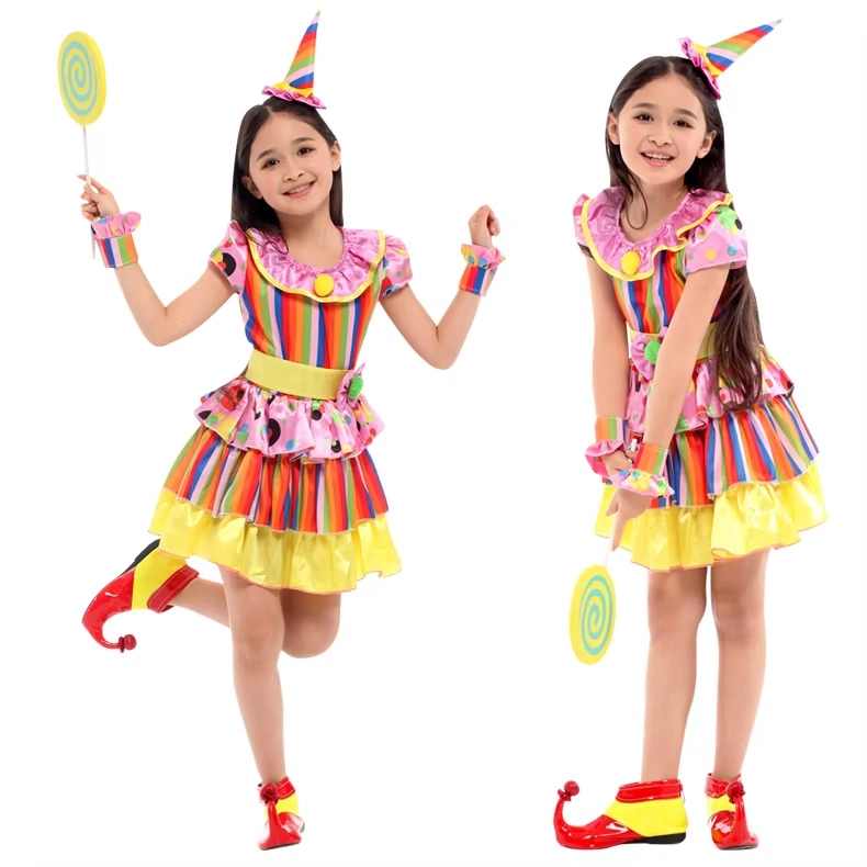DISFRAZ COSPLAY PAYASO BUFON NIÑA - 2