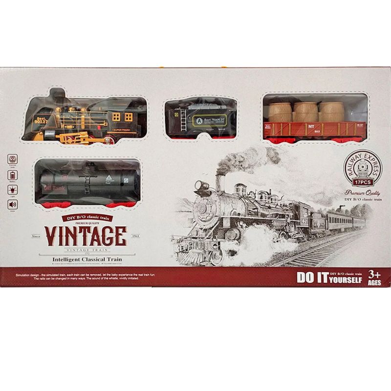 TREN JUGUETE VINTAGE LUZ Y SONIDO - 1
