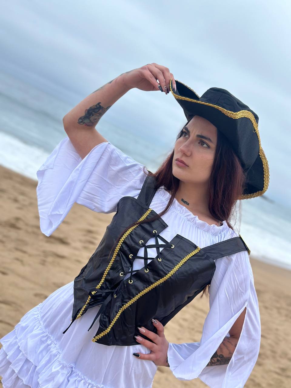 DISFRAZ COSPLAY ELIZABETH SWANN PIRATAS DEL CARIBE - M - 4