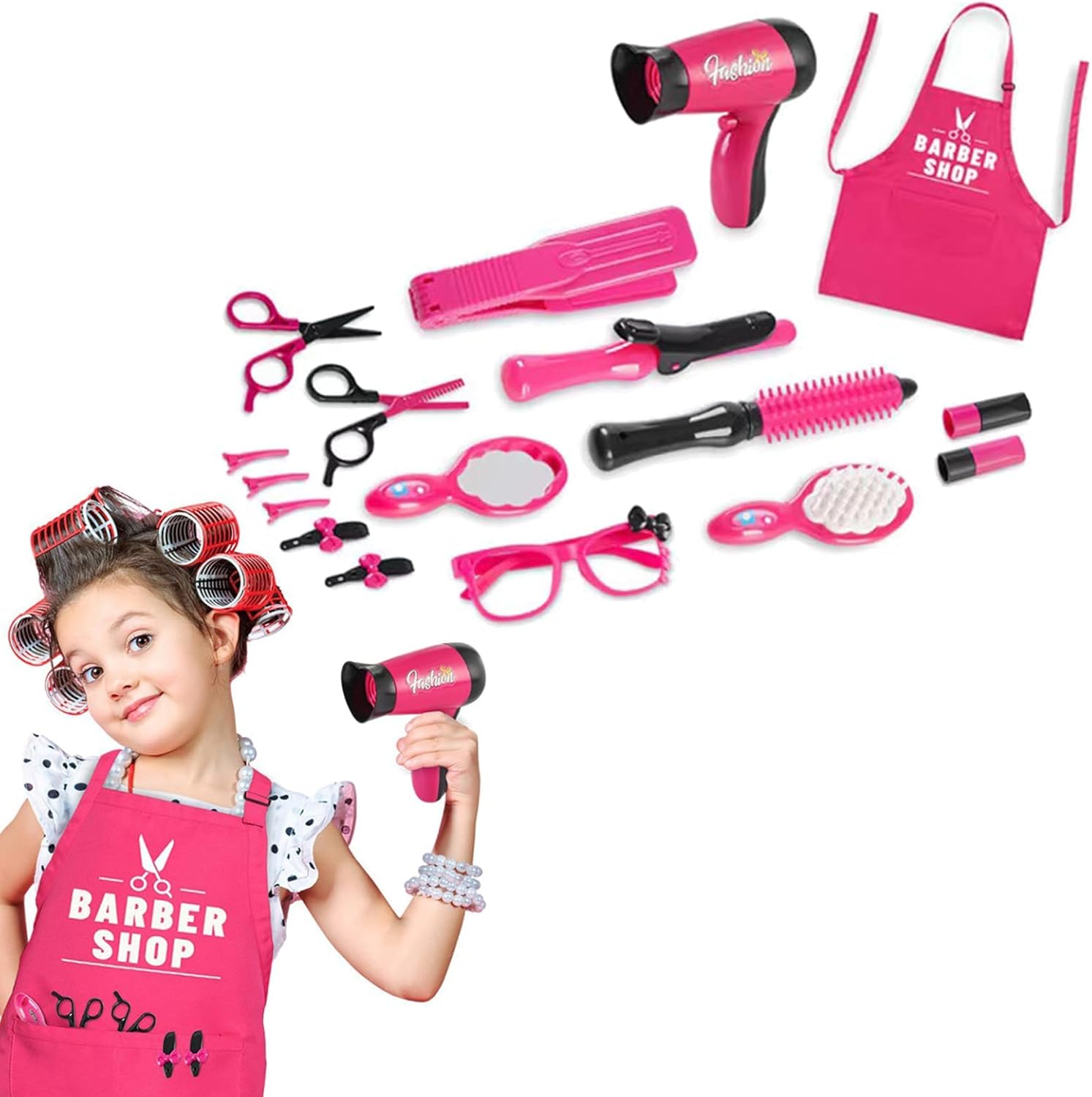Set De Peluquería Y Maquillaje De Madera Para Niños – Maletín Con 16 Accesorios De Pelo Y Uñas