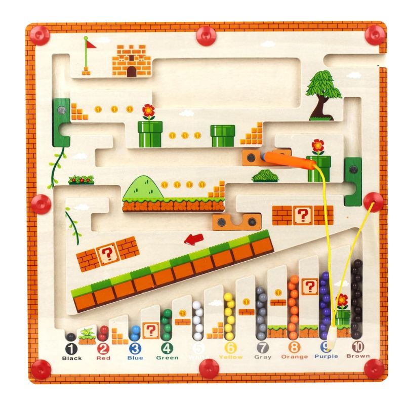 JUGUETE SUPER M DIDACTICO MONTESSORI LABERINTO MAGNETICO - 1