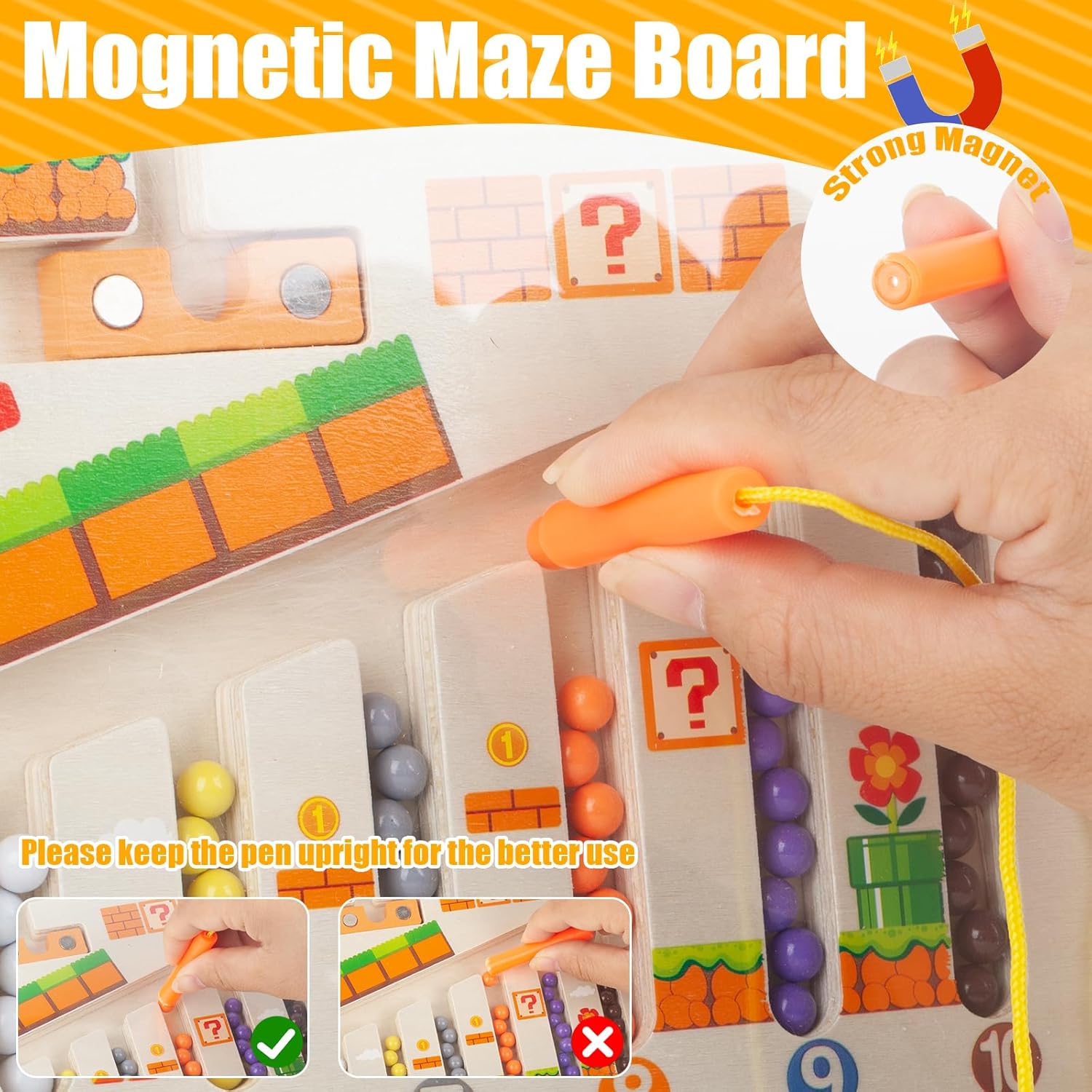 JUGUETE SUPER M DIDACTICO MONTESSORI LABERINTO MAGNETICO - 4