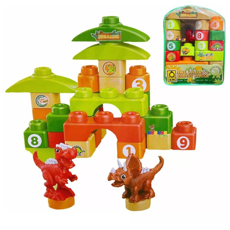 JUGUETE BLOQUE 22 PIEZAS DINOSAURIOS PARA NIÑOS - 1