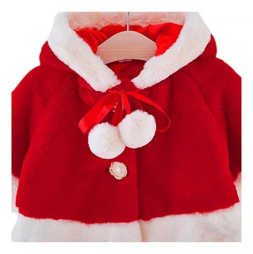 DISFRAZ INFANTIL ABRIGO CAPA NAVIDEÑO PASCUERO - 2