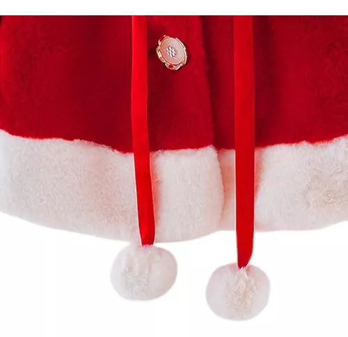 DISFRAZ INFANTIL ABRIGO CAPA NAVIDEÑO PASCUERO - 3