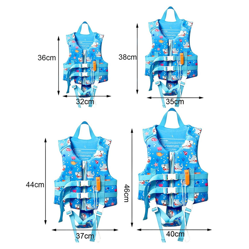 CHALECO SALVAVIDAS FLOTADOR TIBURON INFANTIL - XL - 2