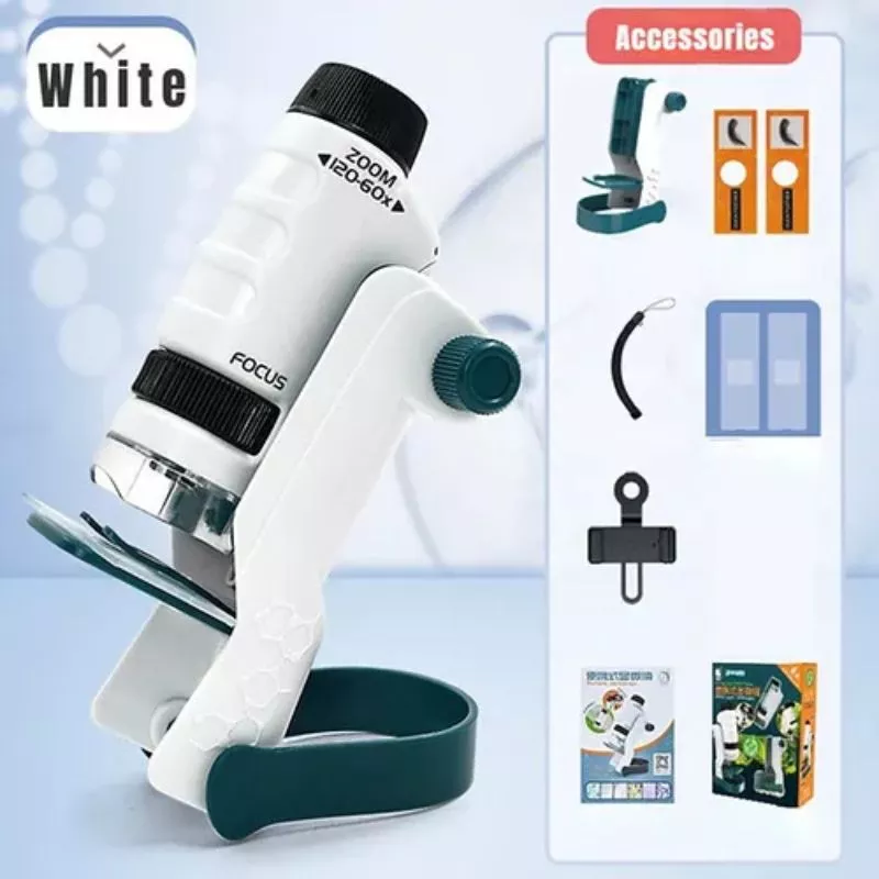 JUGUETE MICROSCOPIO CIENTIFICO LENTE 60-120X - 3