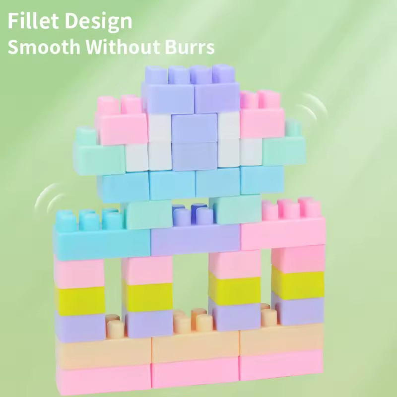 JUGUETE LEGO BLOQUES CONSTRUCCION 88 PIEZAS COLOR PASTEL - 2