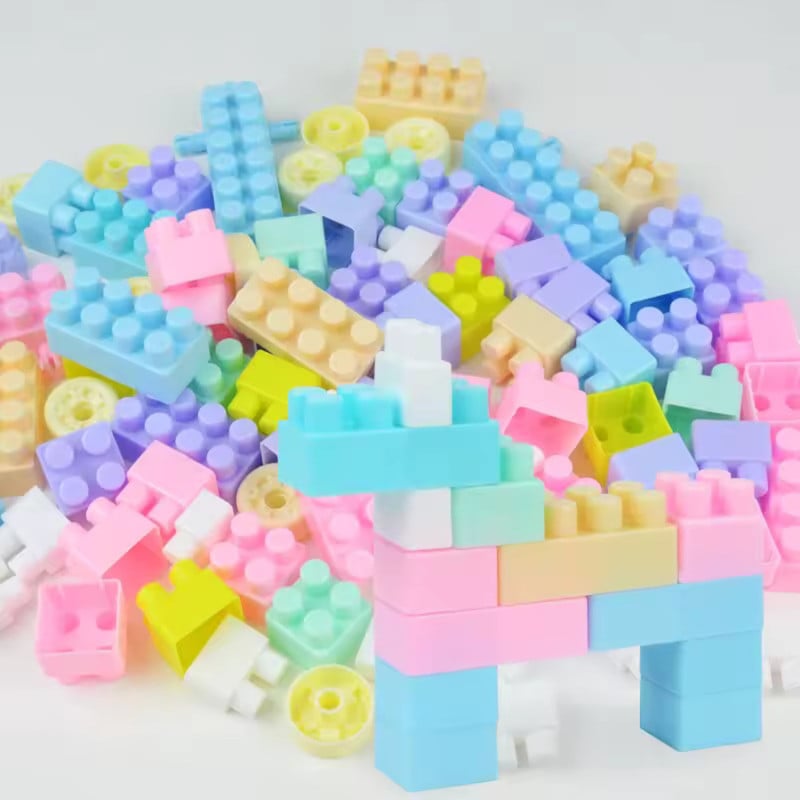 JUGUETE LEGO BLOQUES CONSTRUCCION 88 PIEZAS COLOR PASTEL - 5