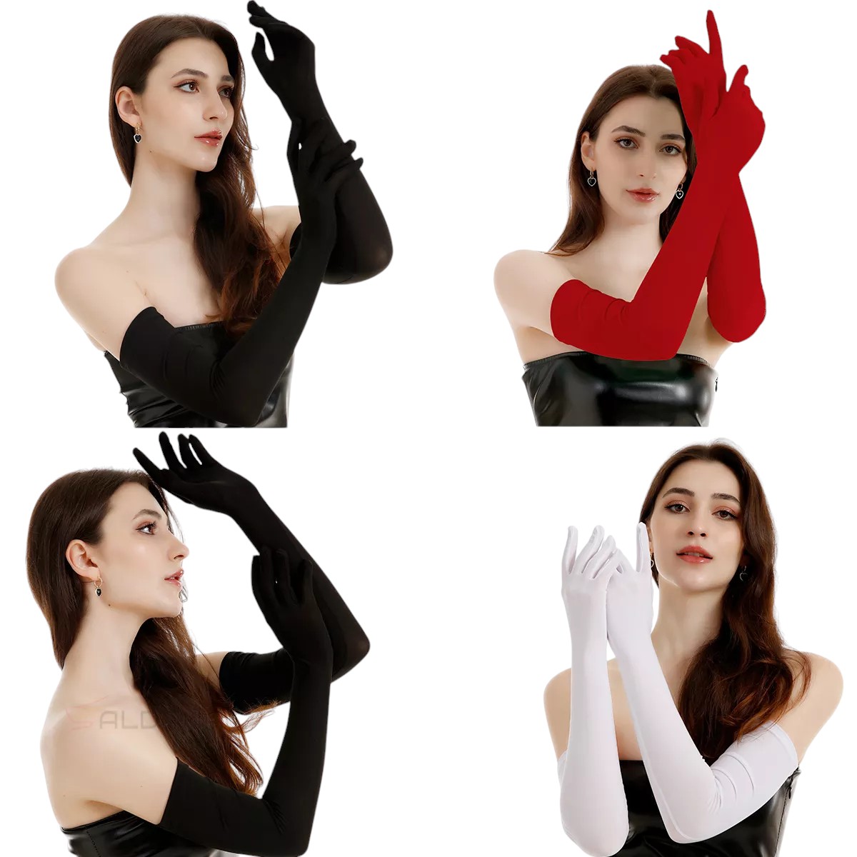 GUANTES TERCIOPELO LARGOS ELEGANTES DAMA ELEGANTE - 9