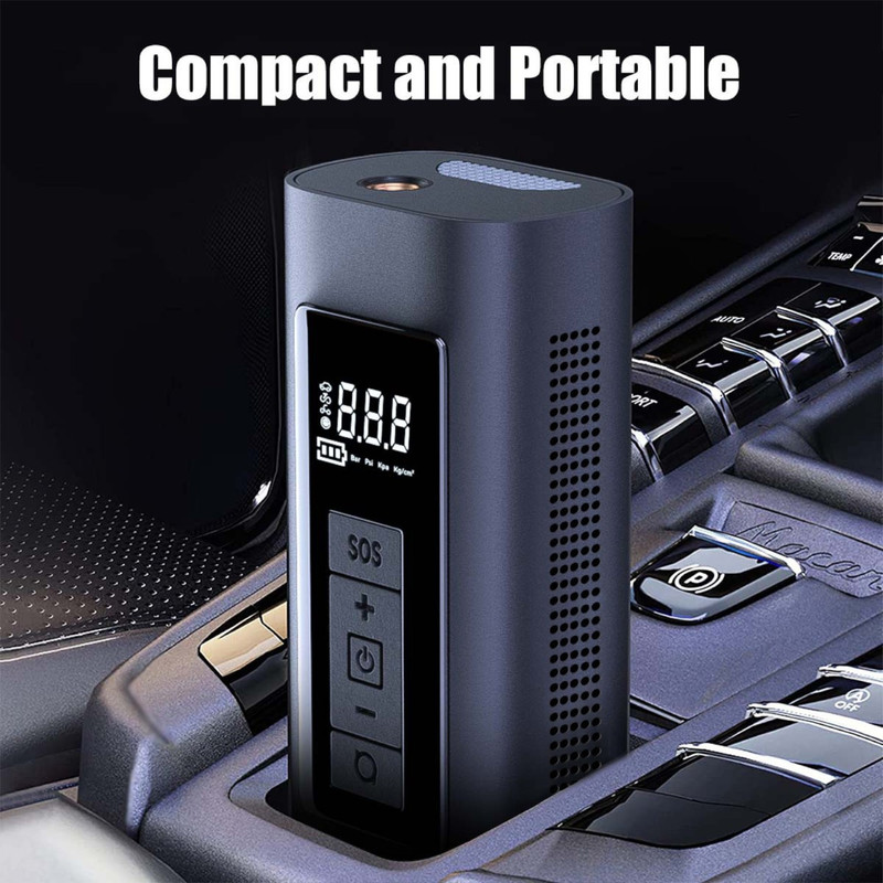 MINI COMPRESOR INFLADOR 150 PSI BATERÍA 6000MAH AUTO MOTO - 4