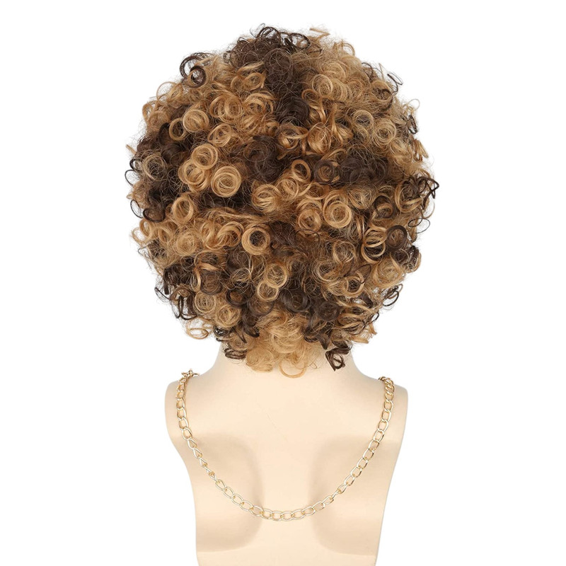 SET DISFRAZ AFRO RETRO HOMBRE AÑOS 80 ONDA DISCO PELO - 4