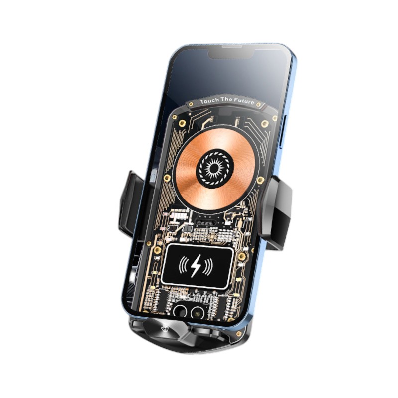 SOPORTE DE CELULAR PARA AUTO CON CARGADOR INALAMBRICO - 1