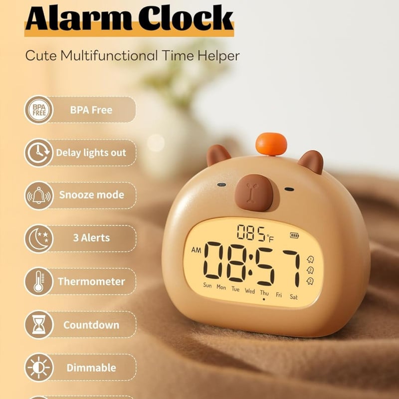 RELOJ DESPERTADOR DE MESA CAPIBARA - 2