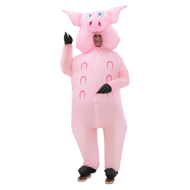 DISFRAZ INFLABLE CHANCHO CERDO ADULTO - 1