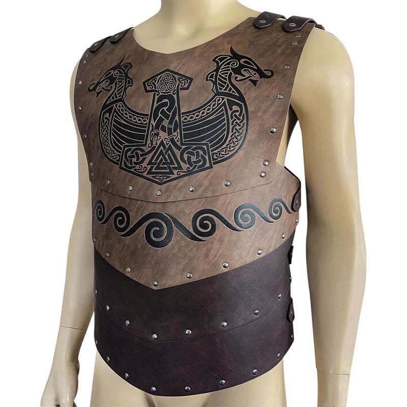 DISFRAZ ARMADURA VIKINGO CUERO PREMIUM - 2