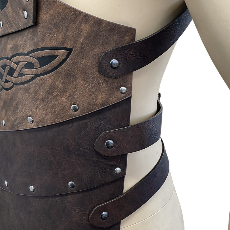 DISFRAZ ARMADURA VIKINGO CUERO PREMIUM - 4
