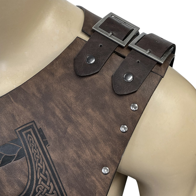 DISFRAZ ARMADURA VIKINGO CUERO PREMIUM - 5