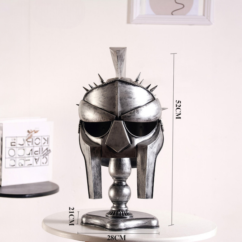 CASCO GLADIADOR ESPARTANO GUERRERO METÁLICO COSPLAY PREMIUM - 1