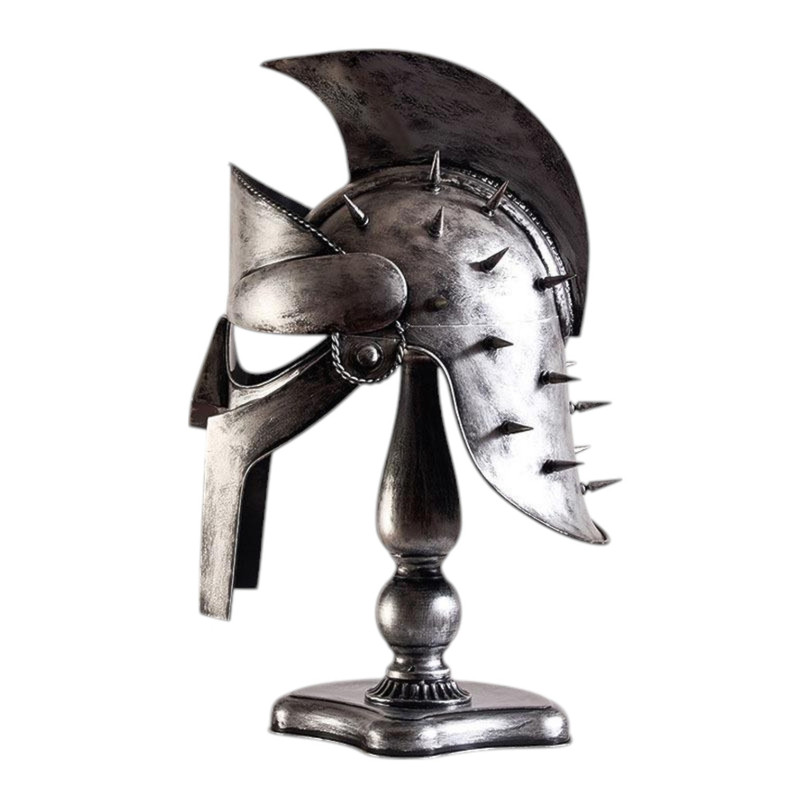 CASCO GLADIADOR ESPARTANO GUERRERO METÁLICO COSPLAY PREMIUM - 2