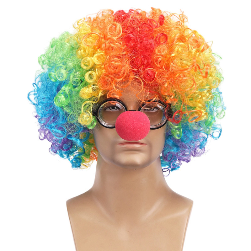 SET DISFRAZ PAYASO PELUCA LENTES Y NARIZ - 2