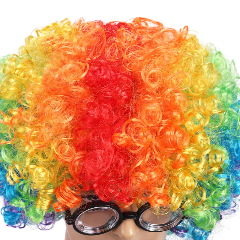 SET DISFRAZ PAYASO PELUCA LENTES Y NARIZ - 5