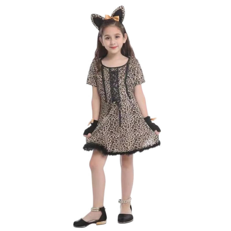 DISFRAZ INFANTIL GATO VESTIDO NIÑA - 1