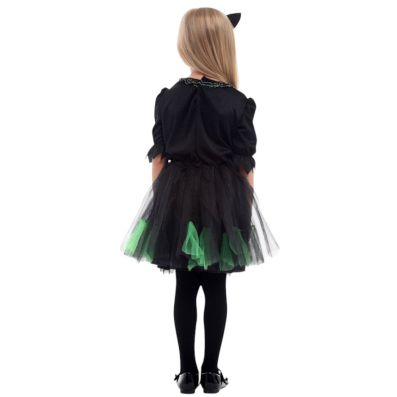 DISFRAZ INFANTIL GATO VERDE VESTIDO NIÑA - 5