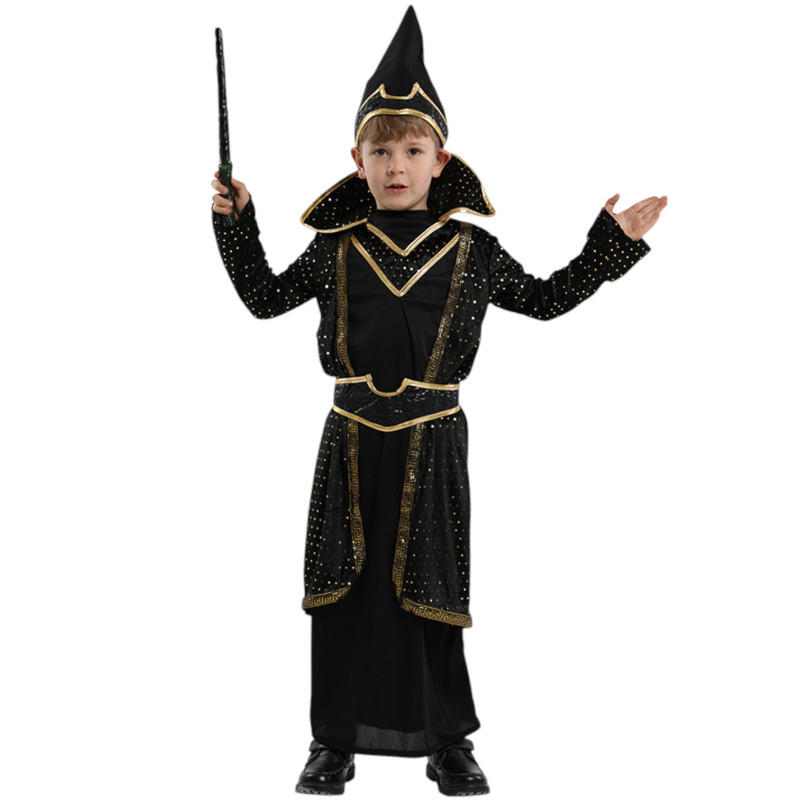 DISFRAZ INFANTIL MAGO OSCURO HECHIERO MEDIEVAL - 1