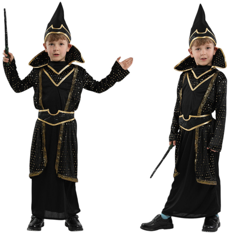 DISFRAZ INFANTIL MAGO OSCURO HECHIERO MEDIEVAL - 3