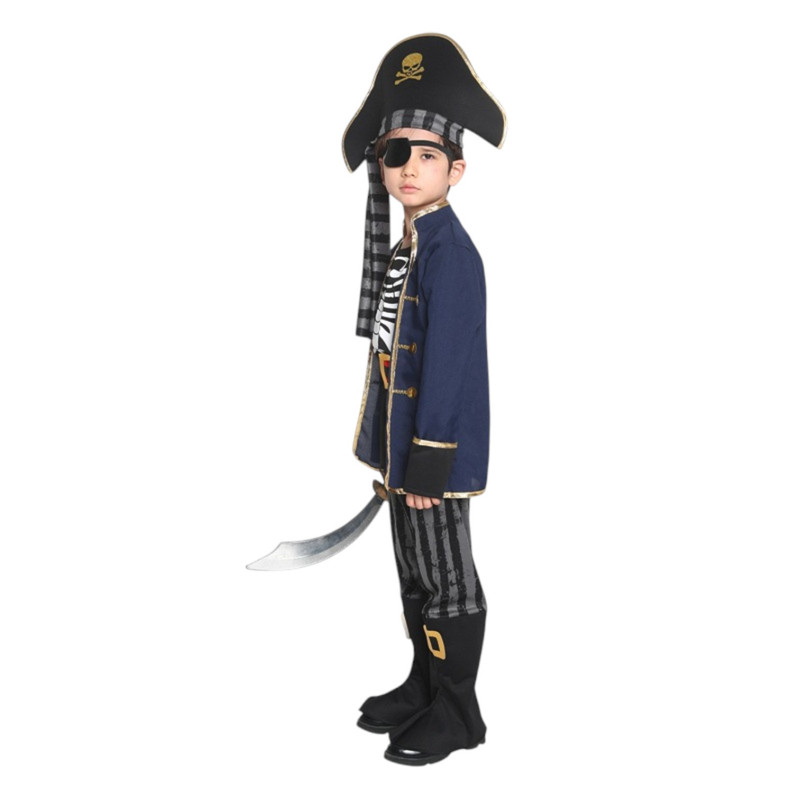 DISFRAZ INFANTIL PIRATA CORSARIO AZUL - 1