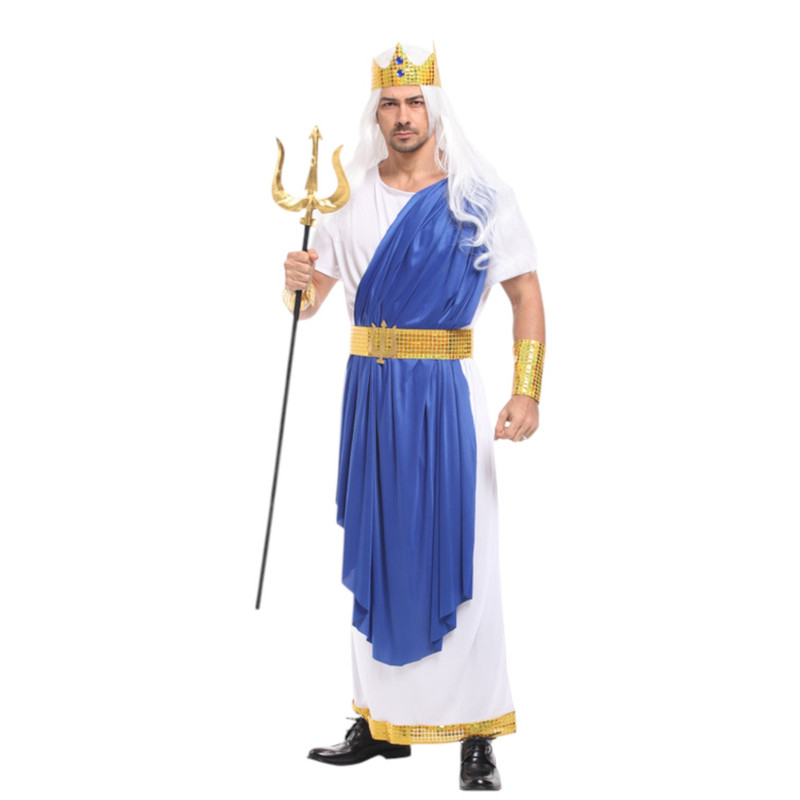 DISFRAZ COSPLAY POSEION DIOS DEL MAR GRIEGO - 1