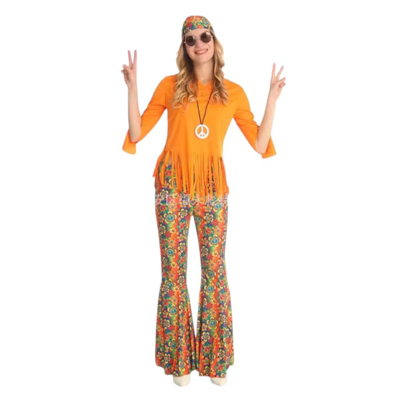 DISFRAZ COSPLAY HIPPIE RETRO CLASICO - 1