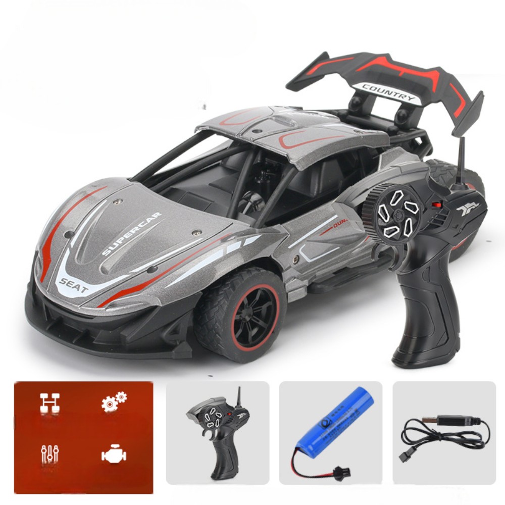 AUTO DE DERRAPE A CONTROL REMOTO DE METAL 2,4GHZ 15 KMH - NARANJA - 2