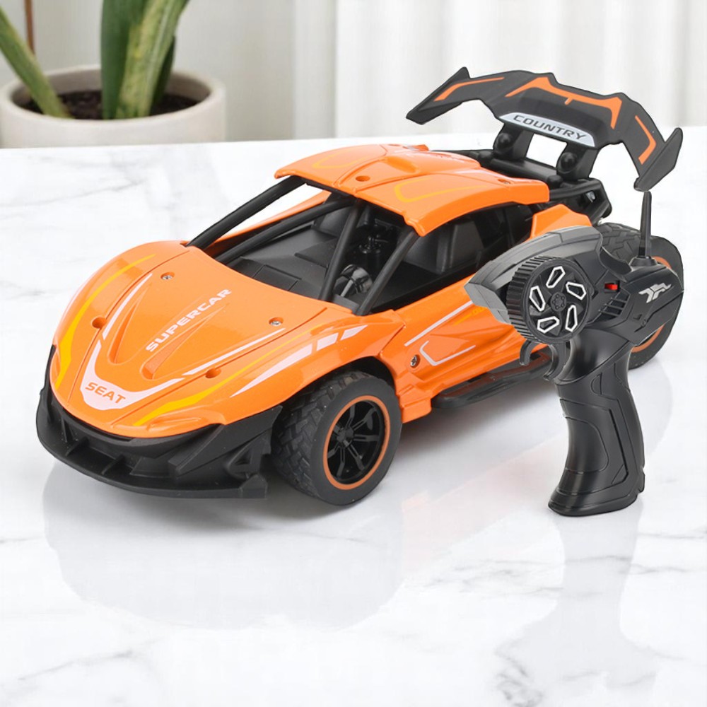 AUTO DE DERRAPE A CONTROL REMOTO DE METAL 2,4GHZ 15 KMH - NARANJA - 3