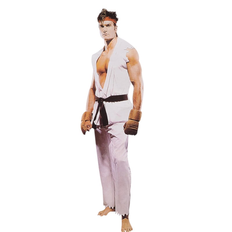 COSPLAY DISFRAZ RYU STREET FIGHTER PELEA - BLANCO - XL - 1
