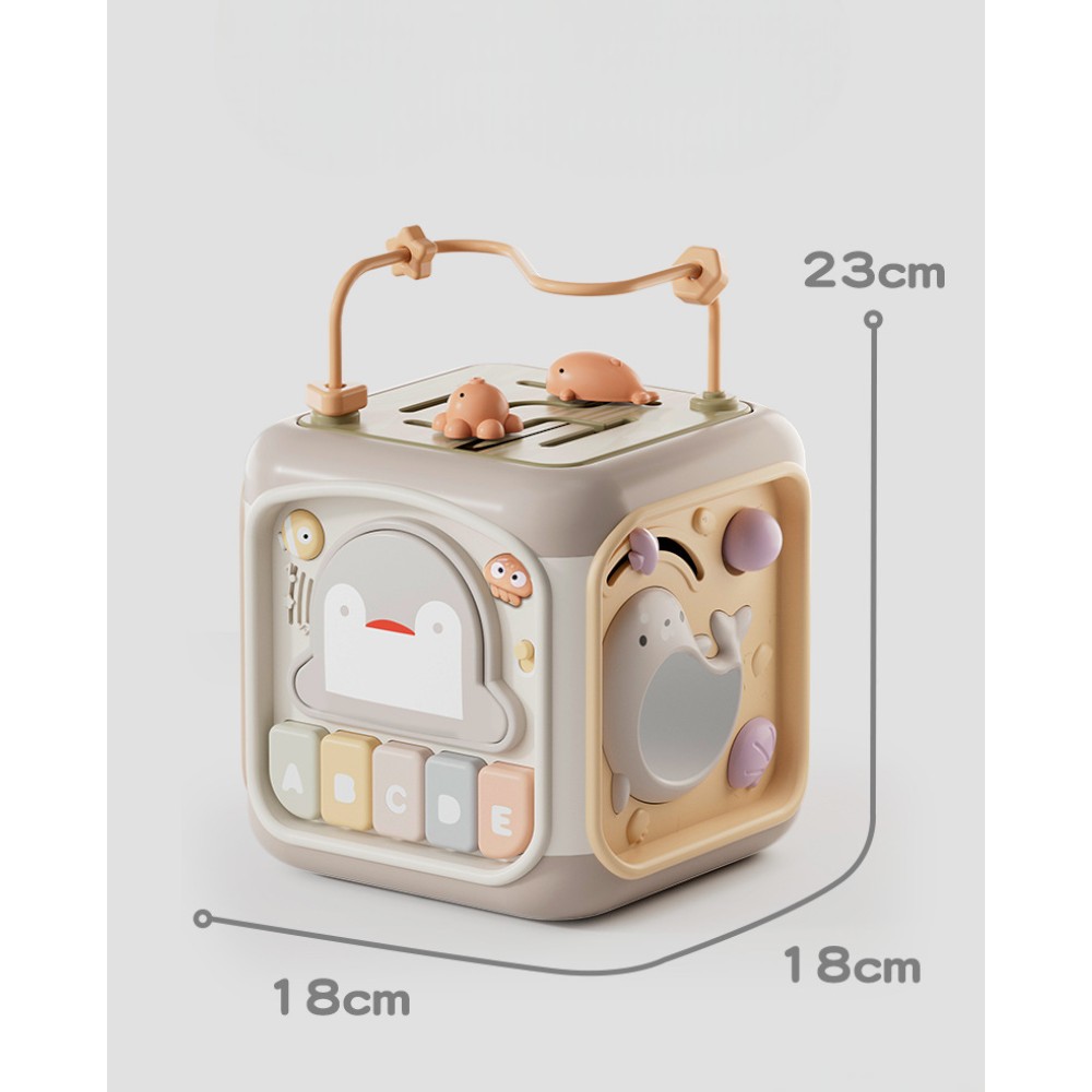 CUBO DIDACTICO INTERACTIVO PARA BEBE S CON JUEGOS MONTESSORI - 2
