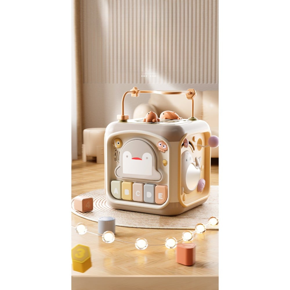 CUBO DIDACTICO INTERACTIVO PARA BEBE S CON JUEGOS MONTESSORI - 4