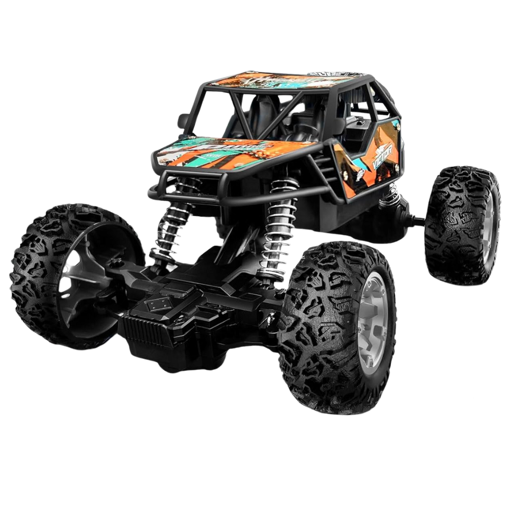 AUTO CAMIONETA 4X4 RALLY CONTROL REMOTO TODO TERRENO JUGUETE - NARANJA - 1
