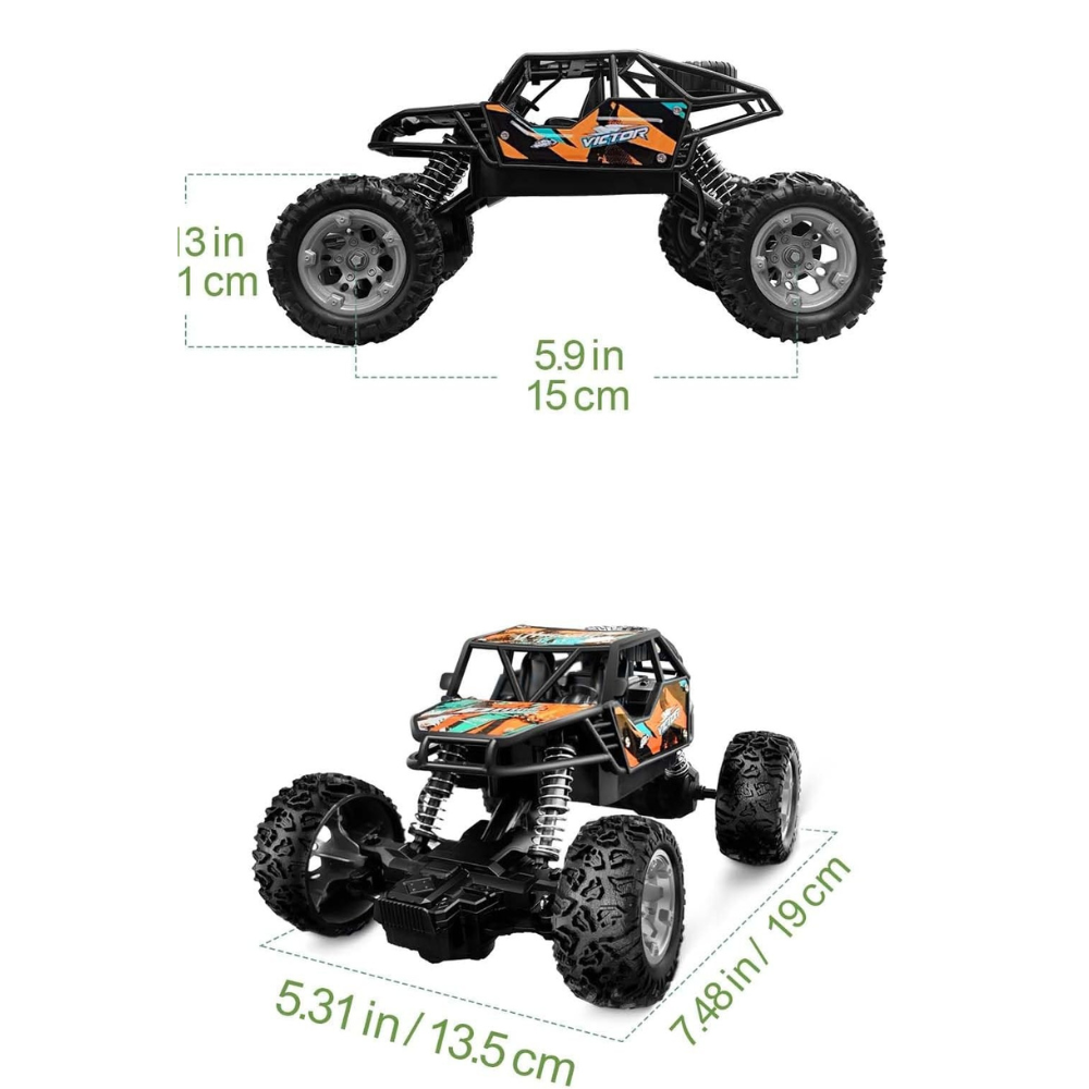 AUTO CAMIONETA 4X4 RALLY CONTROL REMOTO TODO TERRENO JUGUETE - NARANJA - 2