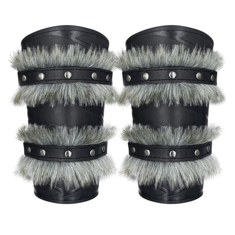 DISFRAZ BRAZALETE ARMADURA LOBO VIKINGO - EN COLOR NEGRO - 1